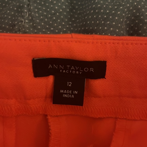 Ann Taylor factory size 12 orange pants full length - Picture 2 of 2